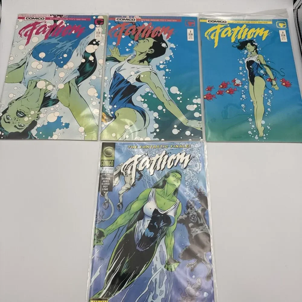 Fathom (1987 series) #1-3 Complete Set Avg. FN Condition 1st Prints (Comico)